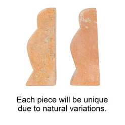 Hello Honey Decorative Travertine Wave Bookends