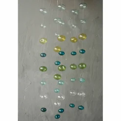 Hello Honey® 4ft. Blues & Greens Hand Blown Bubble Glass Garland