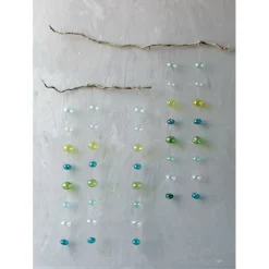 Hello Honey® 4ft. Blues & Greens Hand Blown Bubble Glass Garland
