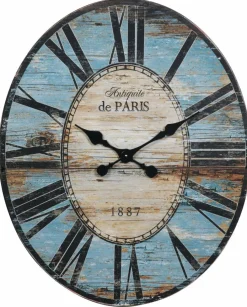 Hello Honey® 2.5ft. Distressed French Country Oval Wood Wall Clock