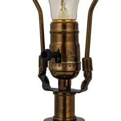 Hello Honey® 2ft. Green Glass Table Lamp with White Drum Shade
