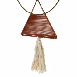 Hello Honey® Geometric Metal & Cotton Wall Hanging with Tassel