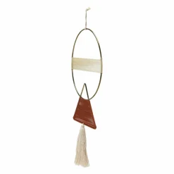 Hello Honey® Geometric Metal & Cotton Wall Hanging with Tassel