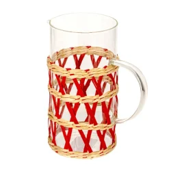 Hello Honey® Glass Pitcher with Natural Woven Sleeve