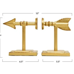 Hello Honey® Gold Arrow Bookends Set