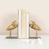Hello Honey® 6" Gold Decorative Cast Iron Bird Bookends Set