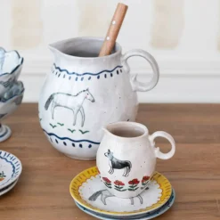 Hello Honey® 7.25" Horse Stoneware Pitcher