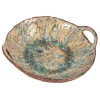 Hello Honey® 10.75" Multicolor Round Stoneware Bowl with Handles