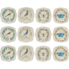 Hello Honey® Painted Fauna & Scalloped Edge Stoneware Plate Set