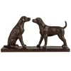 Hello Honey 2-Piece Resin Dog Bookends, Black