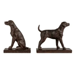 Hello Honey 2-Piece Resin Dog Bookends, Black