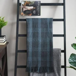 Hello Honey® Plaid Recycled Cotton Blend Throw Blanket with Fringe