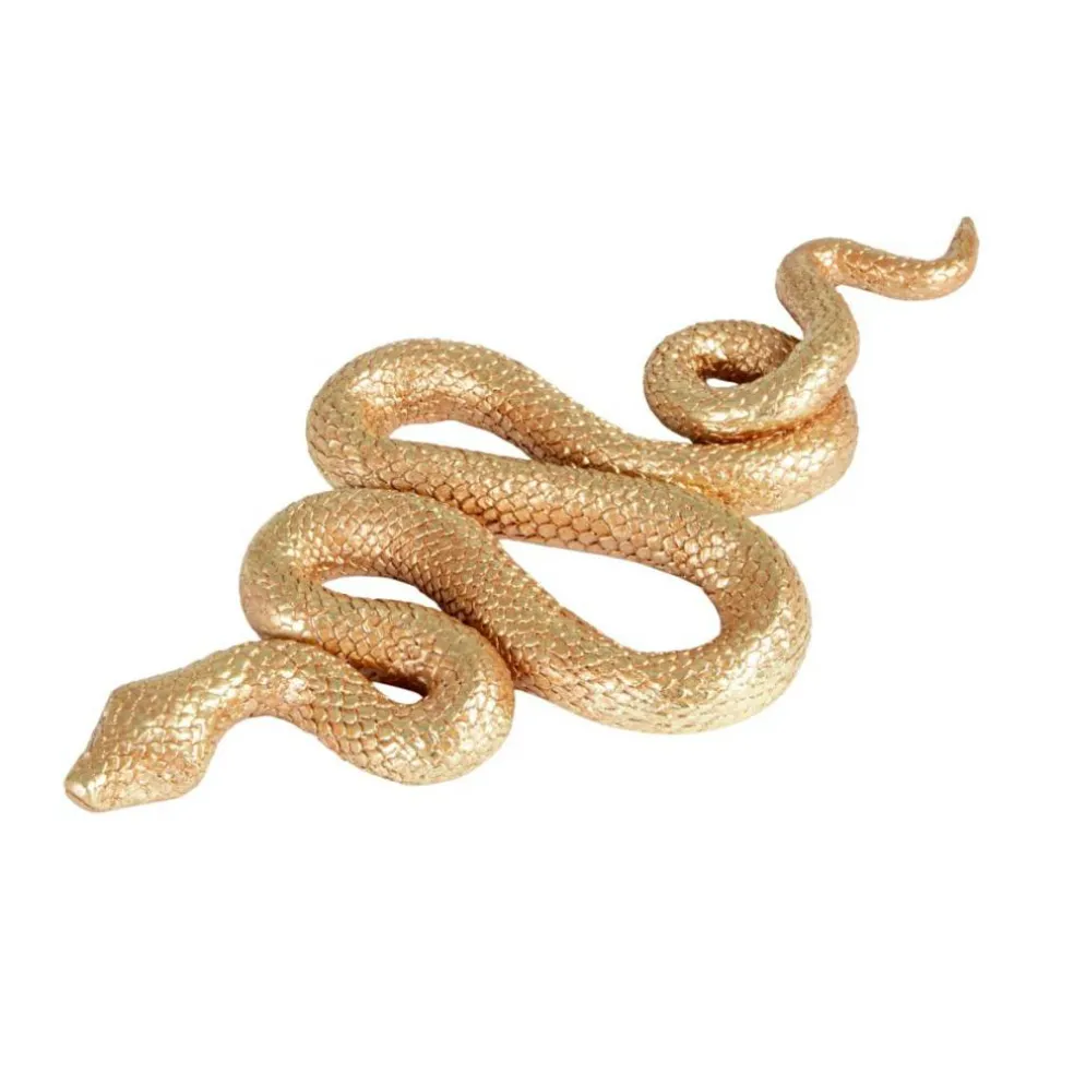 Hello Honey Resin Snake Wall Décor, Gold Finish