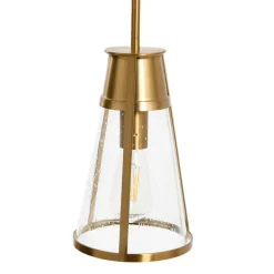 Hello Honey® Robert Stevenson Lighting Jaxon Metal & Seedy Glass Ceiling Light
