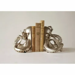 Hello Honey® Silver Octopus Shaped Bookends Set