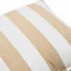Hello Honey® 20'' Square Beige Striped Cotton Pillow Cover
