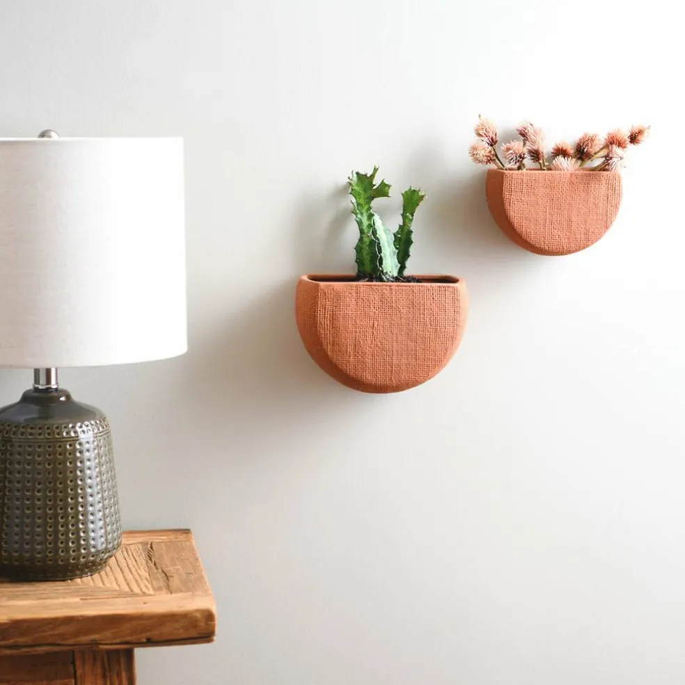 Hello Honey® Stoneware Wall Planters Set
