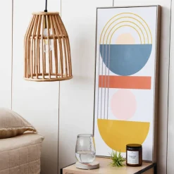 Hello Honey® Woven Bamboo Ceiling Light