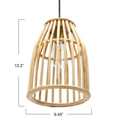 Hello Honey® Woven Bamboo Ceiling Light