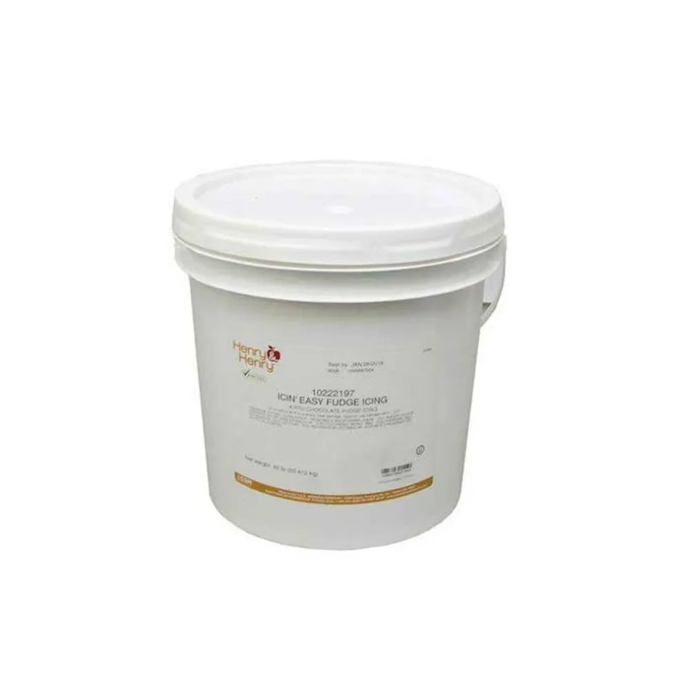 Henry & Henry Easy Fudge Icing 45 lb Pail | Rich Chocolate Dessert Frosting
