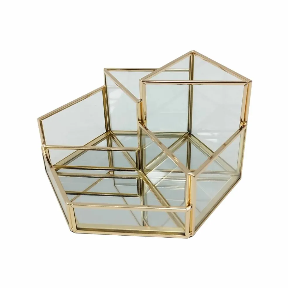 8" Hexagonal Glass Trinket Box by Ashland®