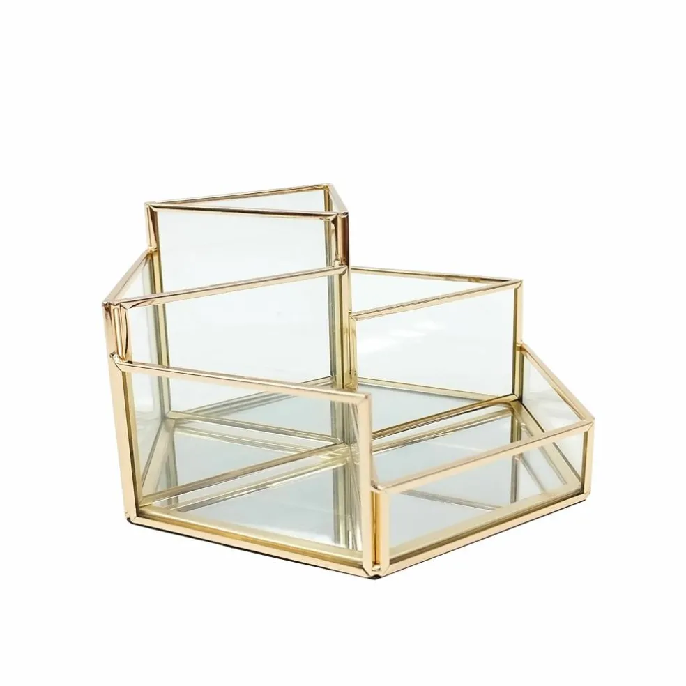 8" Hexagonal Glass Trinket Box by Ashland®