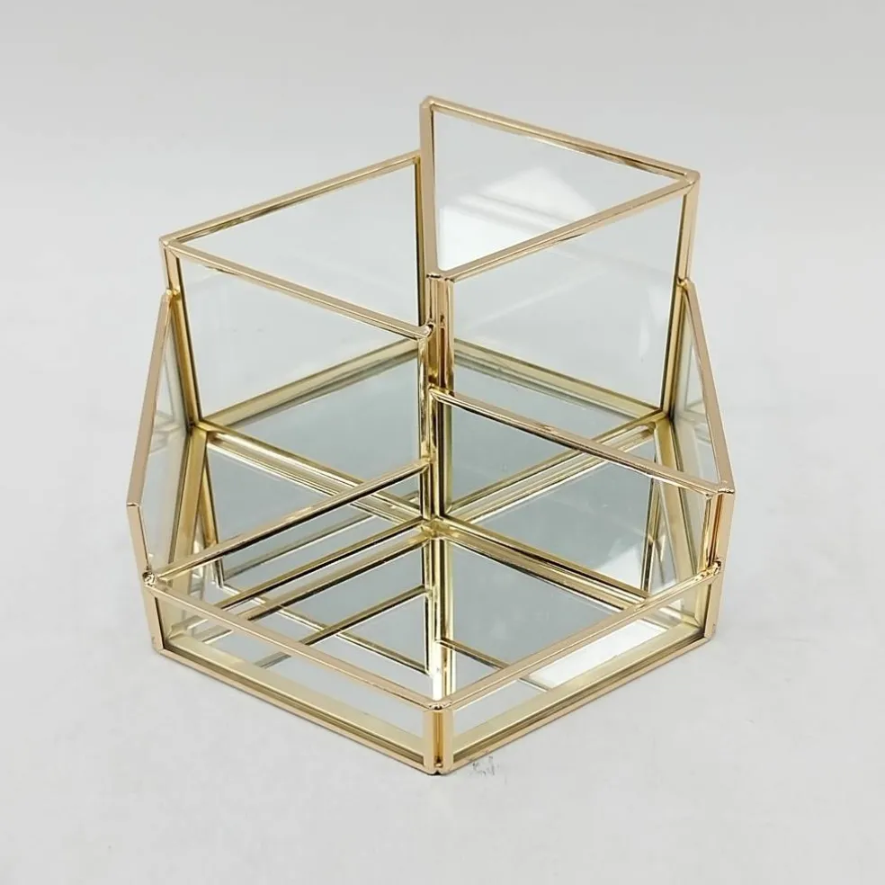 8" Hexagonal Glass Trinket Box by Ashland®