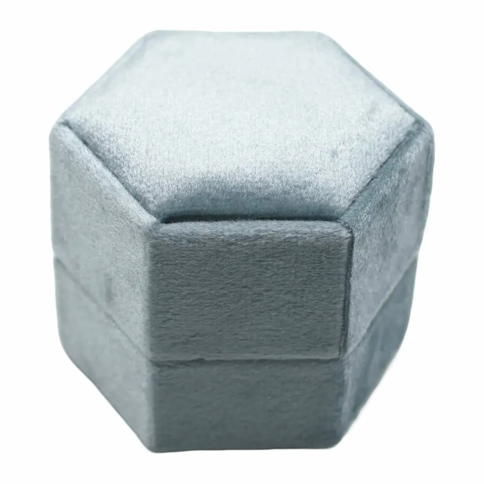 Hexagon Velvet Ring Box by Bead Landing™