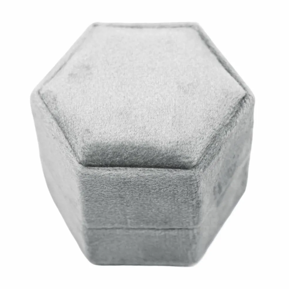 Hexagon Velvet Ring Box by Bead Landing™