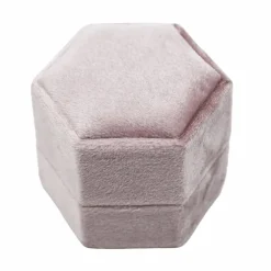 Hexagon Velvet Ring Box by Bead Landing™