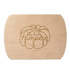 Hey There Pumpkin 8" x 11" Maple Oval Cutting Board