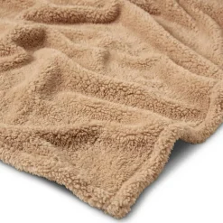 HGTV Teddy Sherpa Fur Throw Blanket 50 x 70 inches