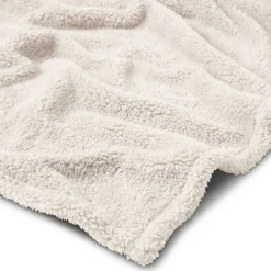 HGTV Teddy Sherpa Fur Throw Blanket 50 x 70 inches