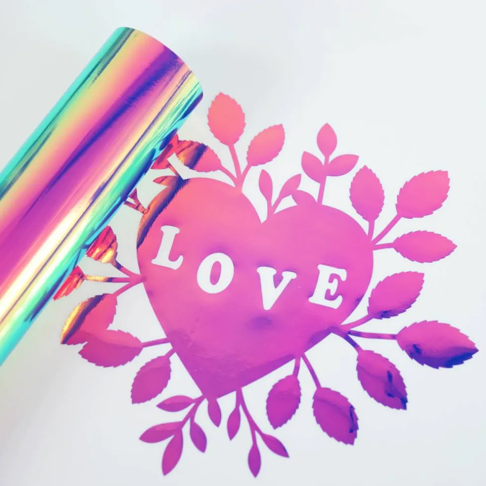 Hibiscus Holographic Heat Transfer Vinyl by Make Market®
