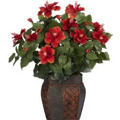 24" Hibiscus Plant in Decorative Planter