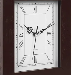 Hidden Safe Table Clock, Vintage Silent Wooden Mantel Clock with Secret Compartment