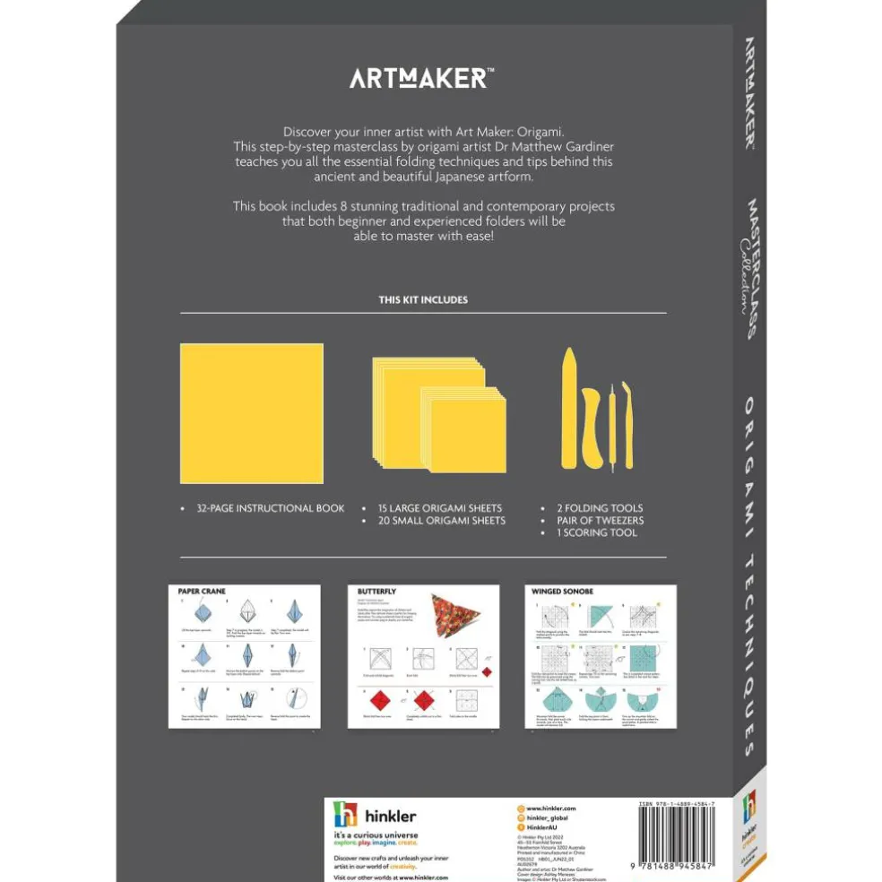 Hinkler Art Maker Masterclass Collection Origami Techniques Kit