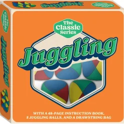 Hinkler: Retro Box - Learn Juggling - Skill Starter Kit, Instruction Book, 5 Juggling Balls & Drawstring Bag, Beginners & Hobbyists, Kids-Teens-Adults