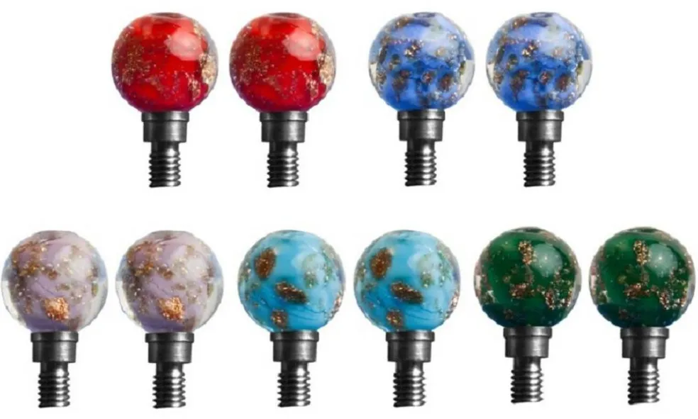 HiyaHiya Interchangeable Cable Glass Bead Stoppers for Sock Cable