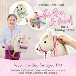 Hobby Horse Halter Making Kit, Rope Halters, Leads, Aqua/Pink Polypropylene (Instructions Included)