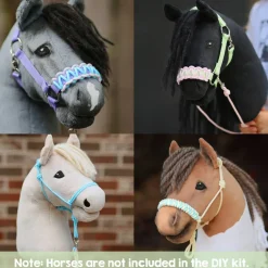 Hobby Horse Halter Making Kit, Rope Halters, Leads, Aqua/Pink Polypropylene (Instructions Included)