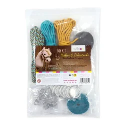 Hobby Horse Halter Making Kit, Rope Halters, Leads, Aqua/Pink Polypropylene (Instructions Included)