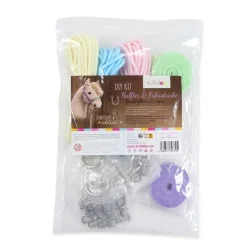 Hobby Horse Halter Making Kit, Rope Halters, Leads, Aqua/Pink Polypropylene (Instructions Included)