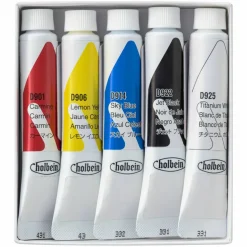 Holbein Artist Acrylic Gouache Assorted Colors Basic Introductory Set