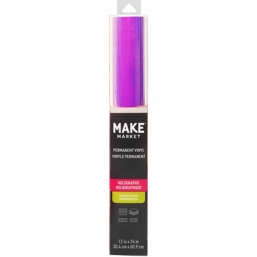 Holographic Glow-in-the-Dark Permanent Vinyl by Make Market®