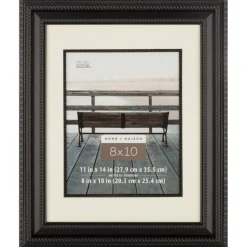 Home Black Rope Frame with Mat by Studio Décor®
