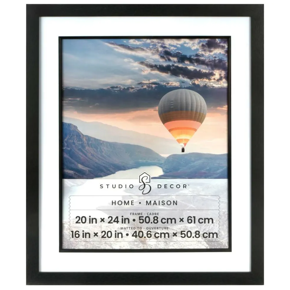 Home Black Studio Frame with Mat by Studio Décor®