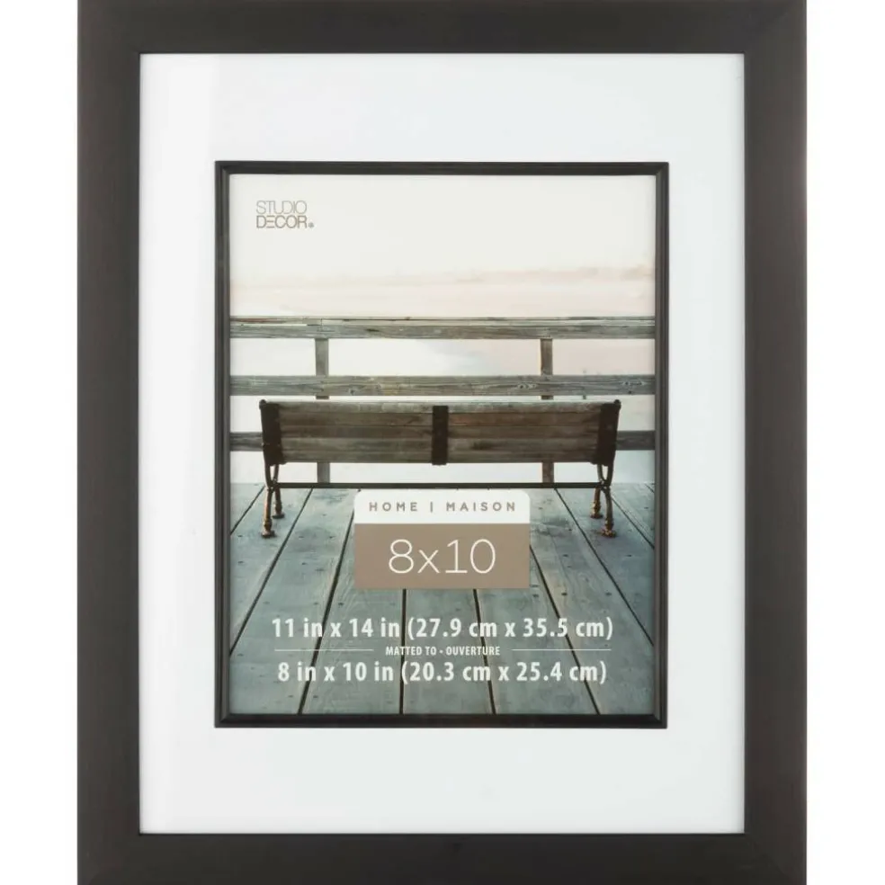 Home Black Studio Frame with Mat by Studio Décor®