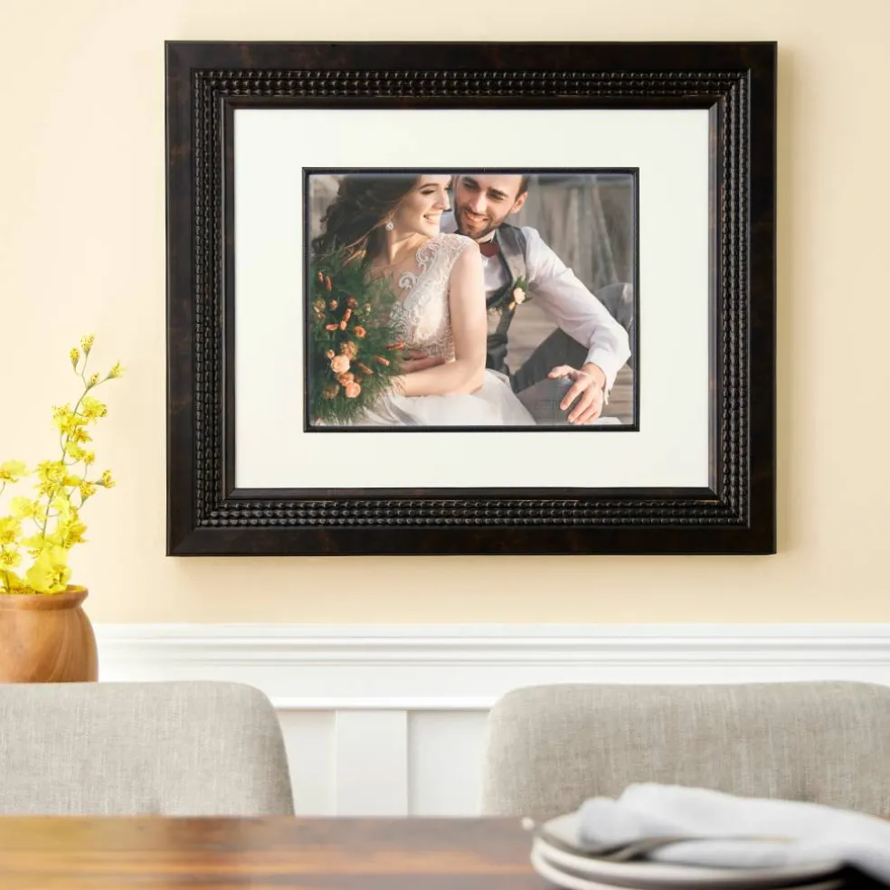 Home Bronze Triple Beaded Frame with Mat by Studio Décor®