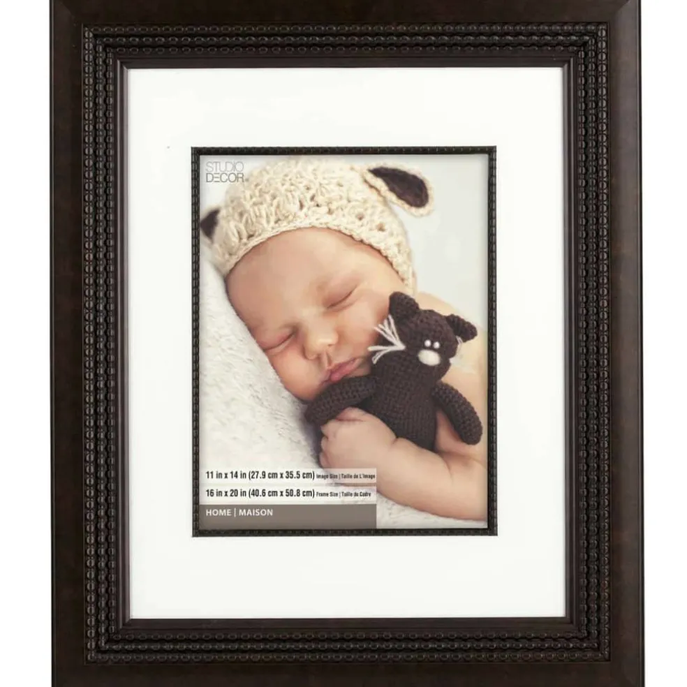 Home Bronze Triple Beaded Frame with Mat by Studio Décor®